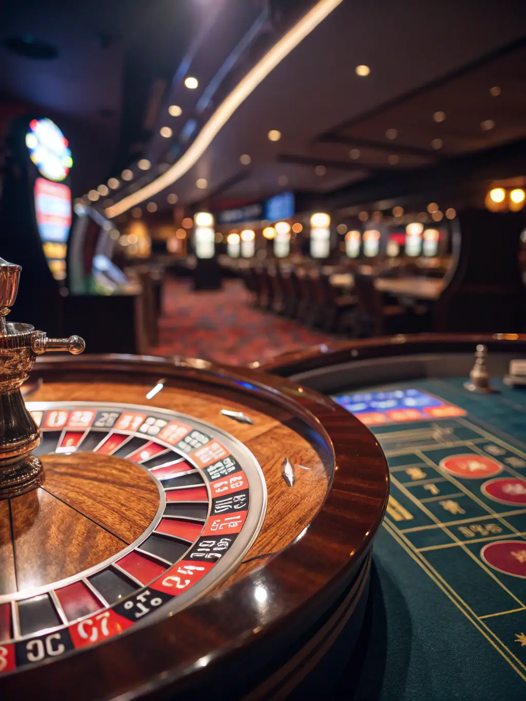 A dynamic image of a Roulette wheel spinning in TTC Game Club Hue, capturing the excitement and anticipation of the game.