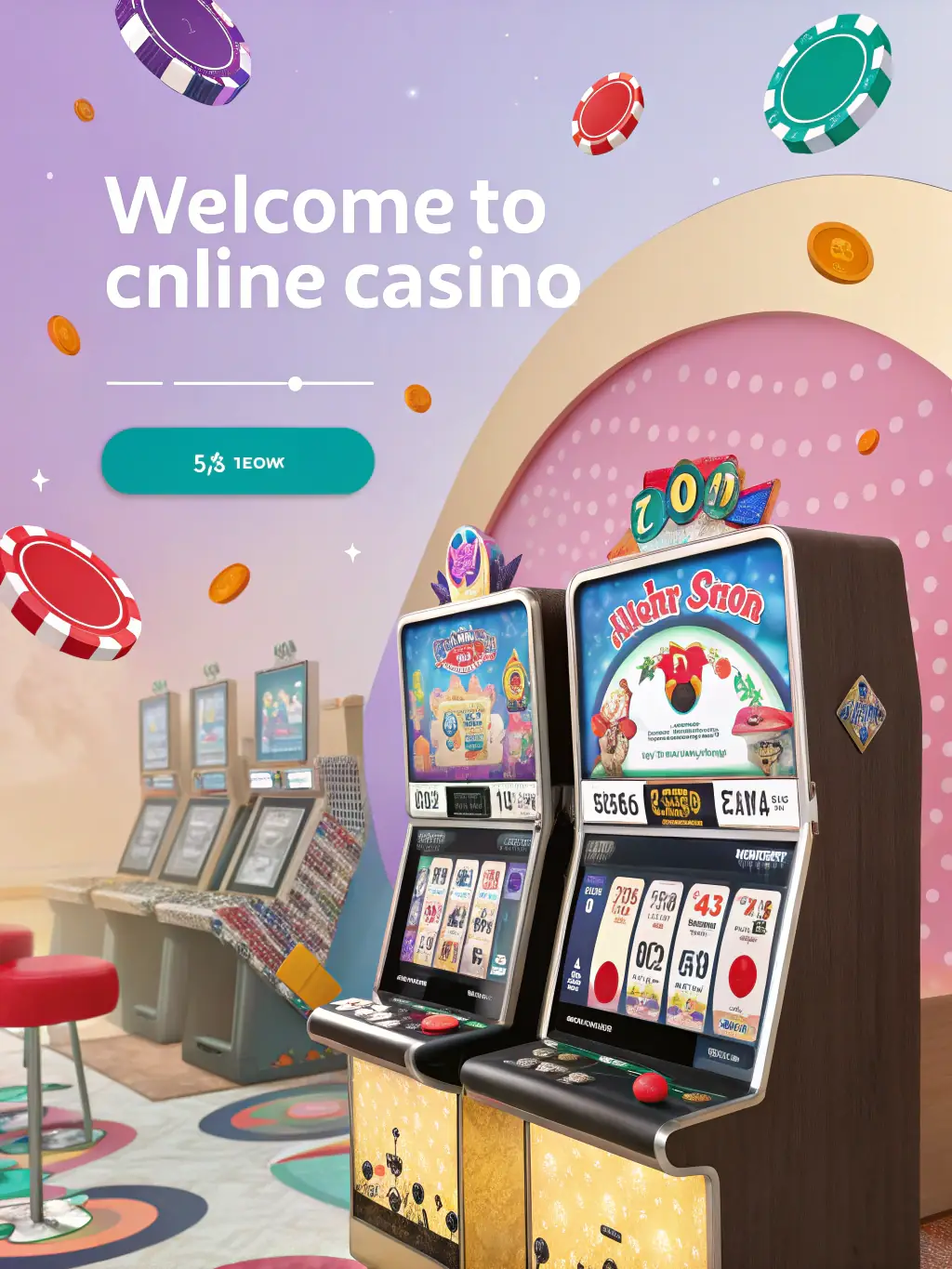 A vibrant display of Slot Machines in TTC Game Club Hue, highlighting the variety of themes and potential jackpots.